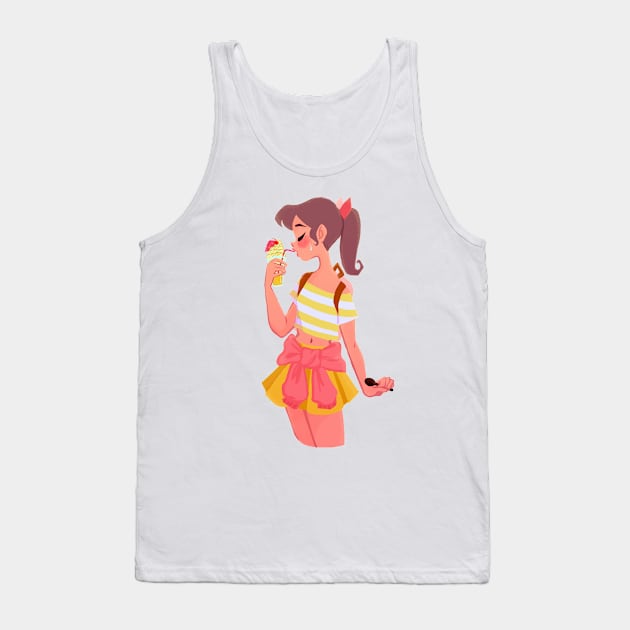 Pineapple Cool Off Tank Top by YanelyAguilarArt